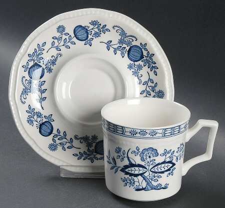 Coventry Blue Flat Cup & Saucer Set