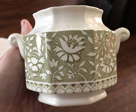 Dundee Green Sugar Bowl No Lid