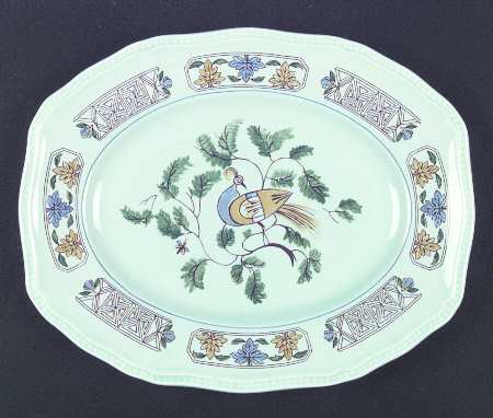 Java Bird 12" Oval Serving Platter by Kensington Staffords