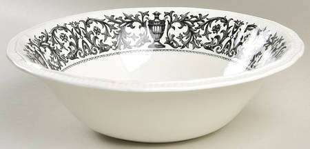 Queen Anne Black 8" Round Vegetable Bowl