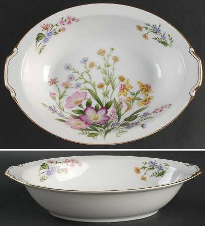Bouquet 10" Oval Vegetable Bowl