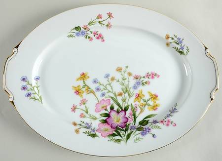 Bouquet 17" Oval Serving Platter