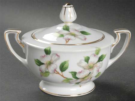 Dogwood Sugar Bowl & Lid