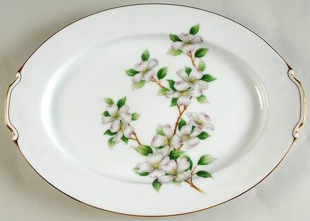 Dogwood 15" Oval Serving Platter