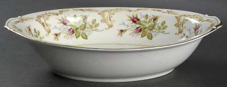 Rose Bud 10" Oval Vegetable Bowl