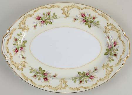 Rose Bud 12" Oval Serving Platter