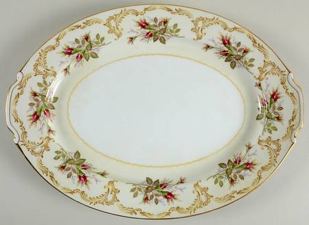 Rose Bud 14" Oval Serving Platter