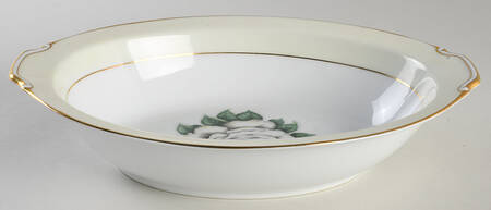 White Rose 10" Oval Vegetable Bowl