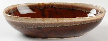 Brown Drip 11" Oval Vegetable Bowl