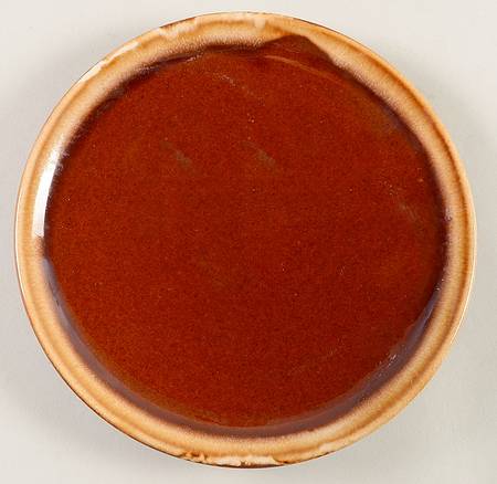 Brown Drip Salad Plate
