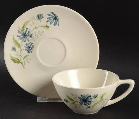 Blue Bonnet Flat Cup & Saucer Set