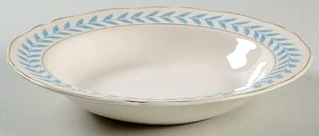 Blue Laurel Rim Soup Bowl
