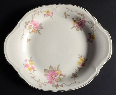 Blossom Time Handled Cake Plate