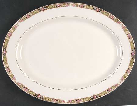 Chartreuse 15" Oval Serving Platter