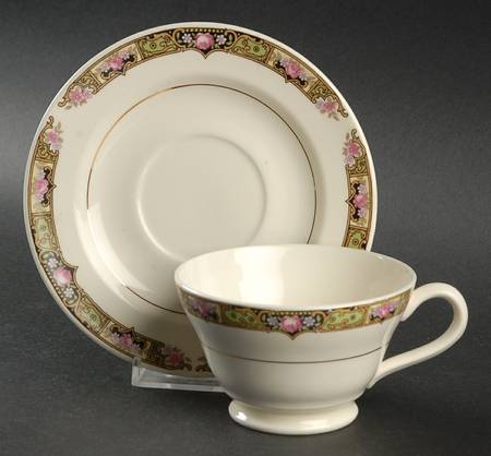 Chartreuse Footed Cup & Saucer Set