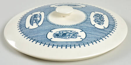 Country Life Blue Lid for Round Vegetable