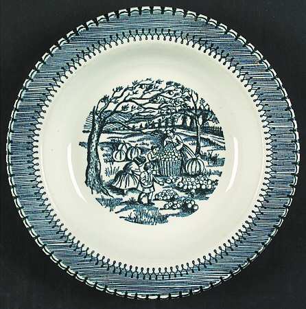 Country Life Blue Rim Soup Bowl