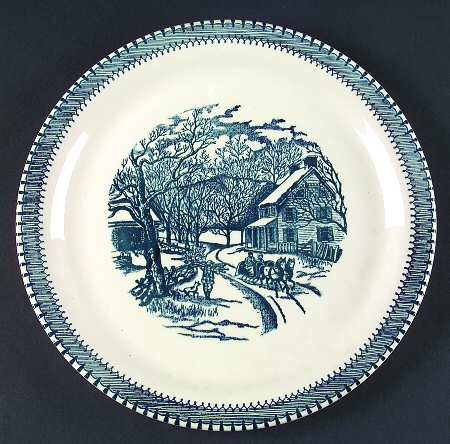 Country Life Blue 11" Chop Plate (Round Platter)