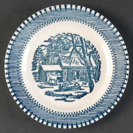 Country Life Blue Bread & Butter Plate