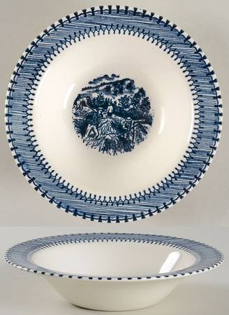 Country Life Blue Rim Cereal Bowl