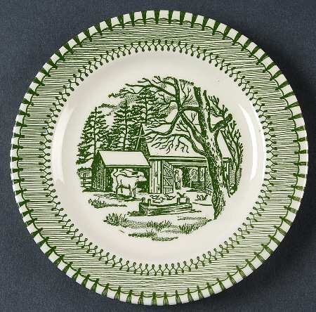 Country Life Green Bread & Butter Plate