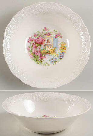 Cottage Window 8" Round Vegetable Bowl