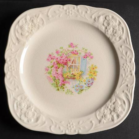 Cottage Window Square Salad Plate