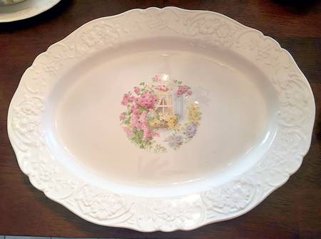 Cottage Window 15" Oval Serving Platter