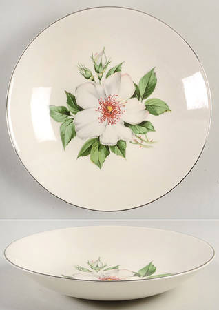 Damask Rose Coupe Soup Bowl
