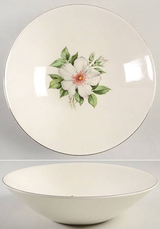 Damask Rose 9" Round Vegetable Bowl