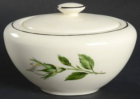 Damask Rose Sugar Bowl & Lid