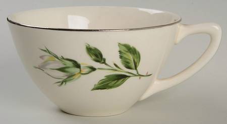 Damask Rose Flat Cup