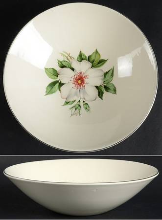 Damask Rose 8" Round Vegetable Bowl