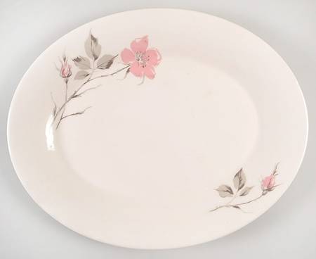 Dawn Rose 12" Oval Serving Platter