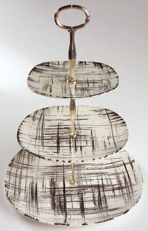 Ebonette 3-Tiered Serving Tray (DP, SP, BB)