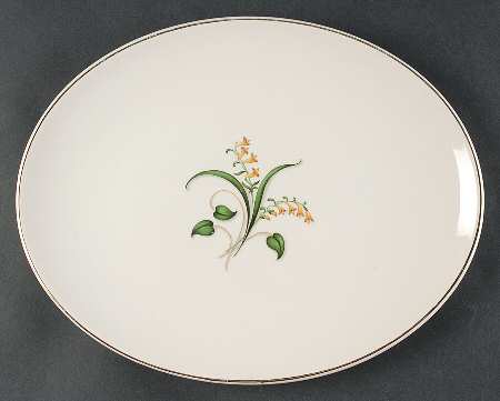 Forsythia 12" Oval Serving Platter