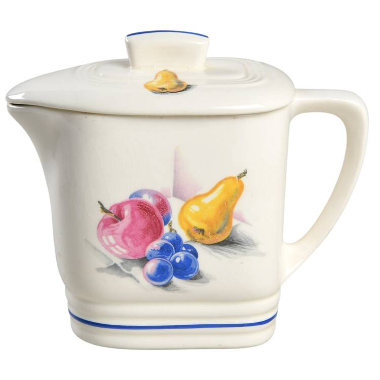Fruits (Inner Blue Verge) Large Syrup with Lid