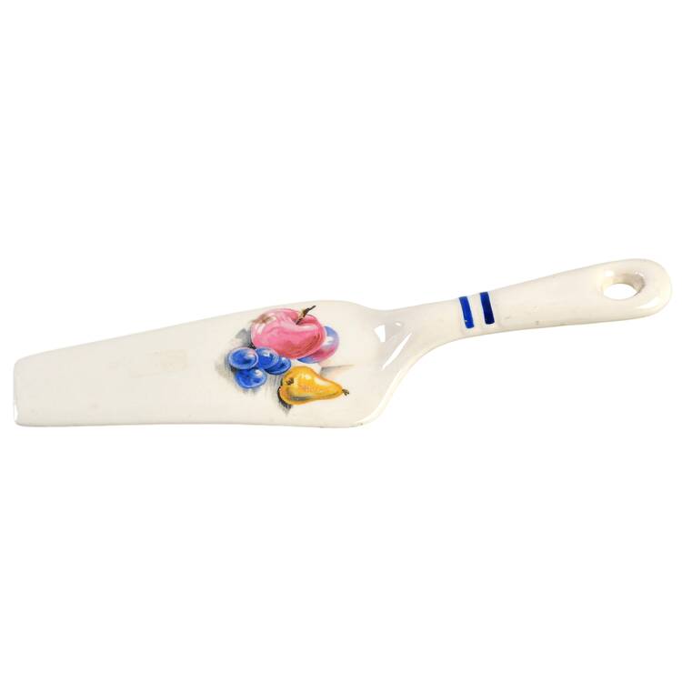Fruits (Inner Blue Verge) Solid Ceramic Pie/Cake Server by Edwin Knowles
