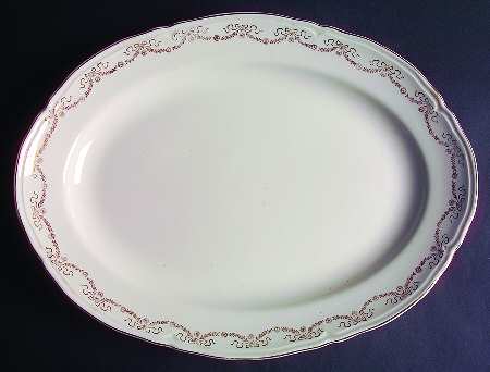 KNO10 15" Oval Serving Platter by Edwin Knowles