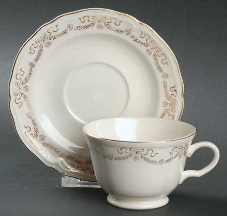 KNO10 Footed Cup & Saucer Set by Edwin Knowles