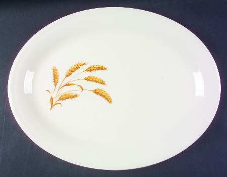 Golden Wheat 15" Oval Serving Platter