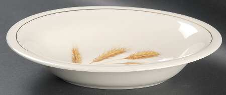 Golden Wheat 9" Oval Vegetable Bowl