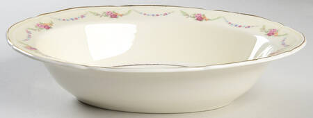 James Floral Festoon 9" Oval Vegetable Bowl