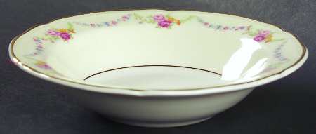James Floral Festoon Rim Fruit/Dessert (Sauce) Bowl