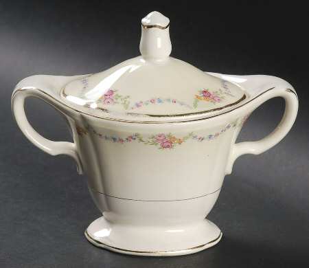 James Floral Festoon Sugar Bowl & Lid