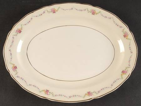 James Floral Festoon 11" Oval Serving Platter
