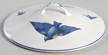 Blue Bird Lid for Round Vegetable