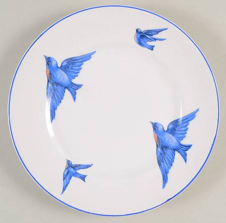 Blue Bird Dessert/Pie Plate