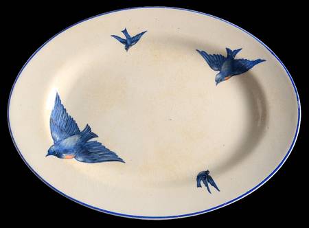 Blue Bird 11" Oval Serving Platter