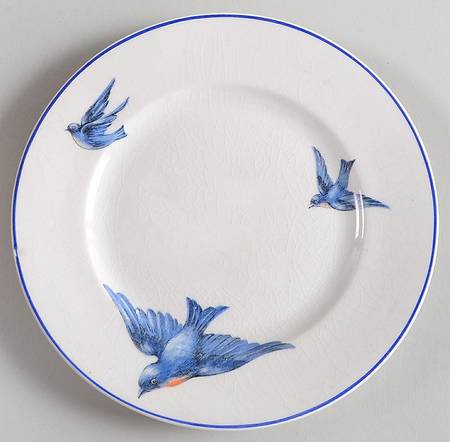 Blue Bird Bread & Butter Plate